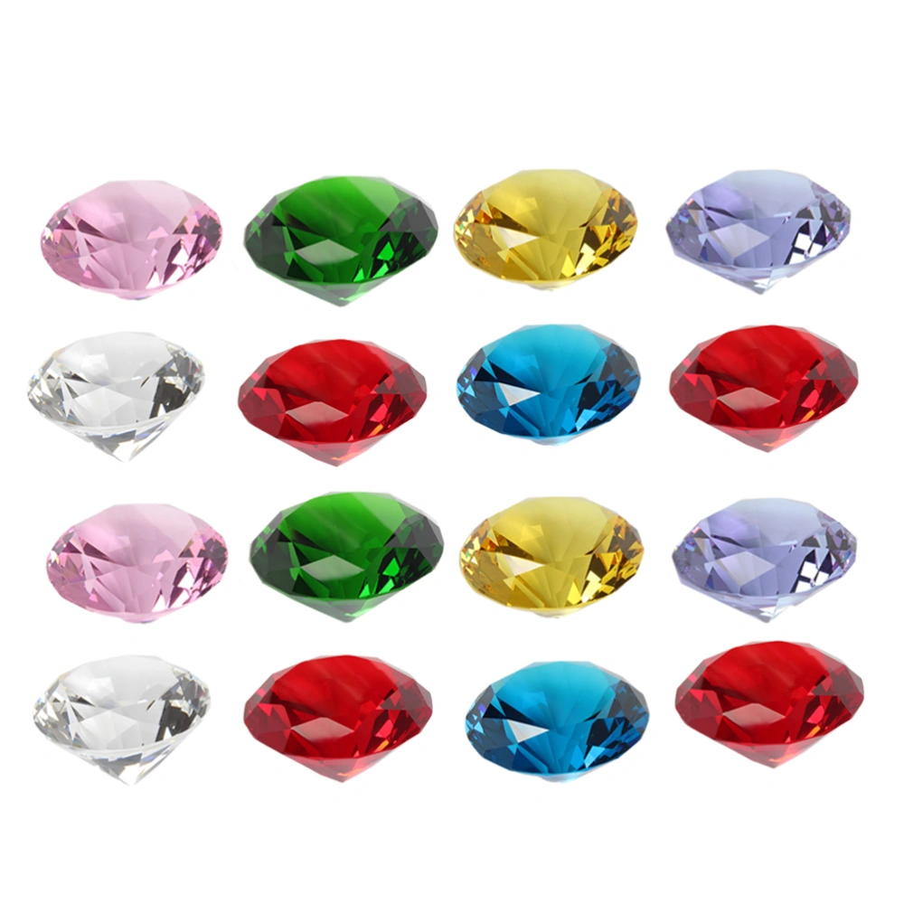 20pcs Elegant Crystal Diamonds Delicate Decorative Diamond Ornament for Wedding Home Bridal Shower - Mixed Color (20mm)