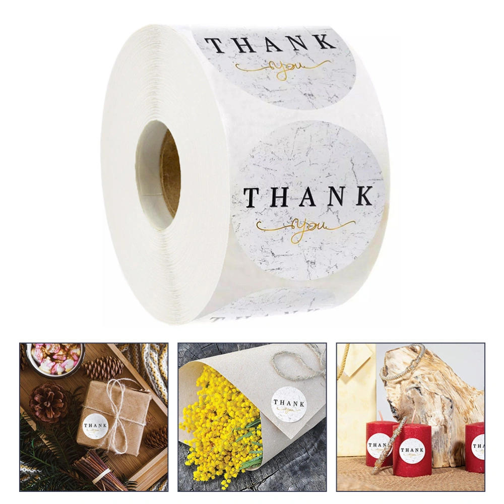 500pcs/ Roll Thank You Tag Label Sticker Gift bouquets Labels Sealing Stickers