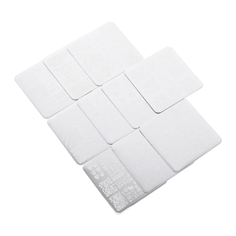 10Pcs Manicure DIY Templates Delicate Nail Stamping Plates Manicure Tools