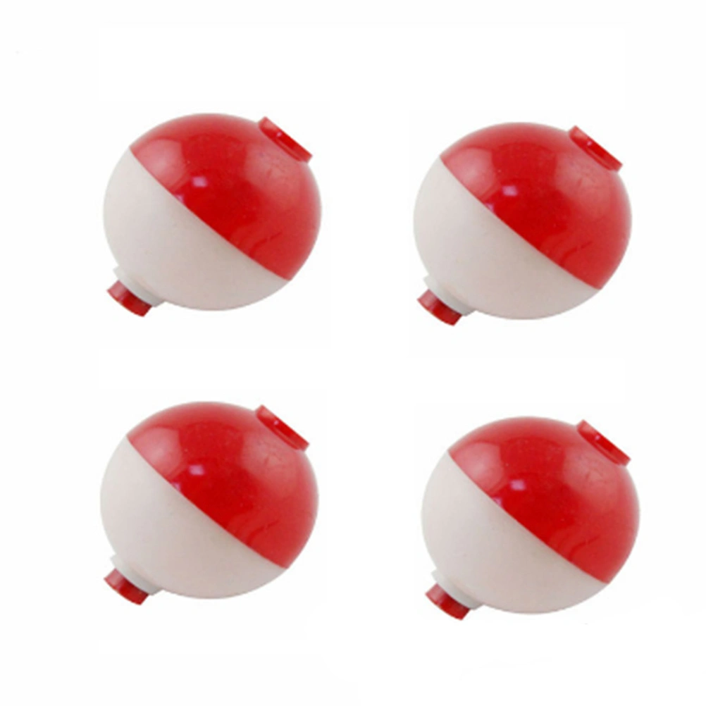 30pcs/lot 1 Inch Size Fishing Bobber Buoy Float Sea Fishing Floats Plastic Floats for Fishing Vissen Dobbers (Red and White)
