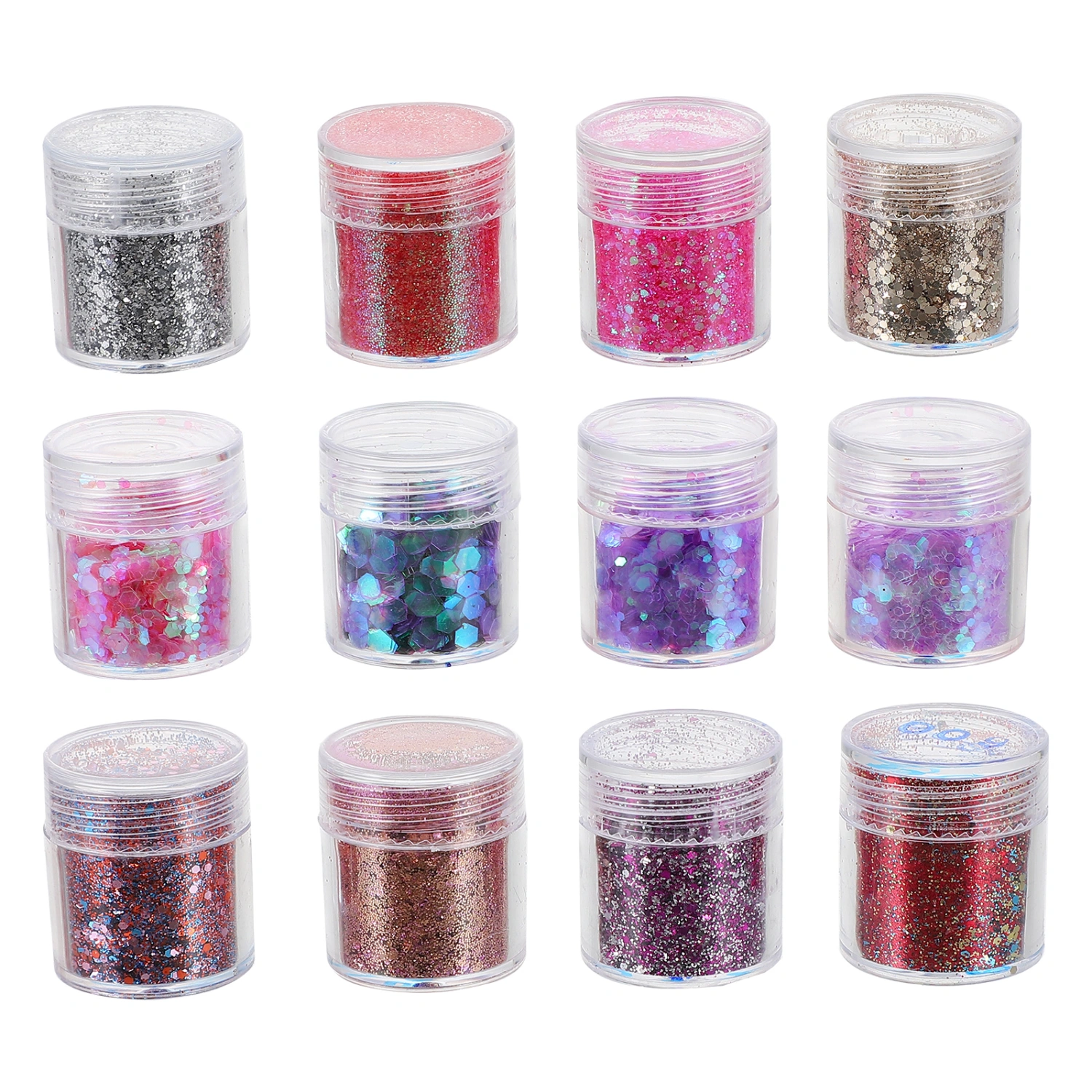 12 Boxes Manicure Metallic Glitters Fingernail Glitter Powder Nail Sequins Dust