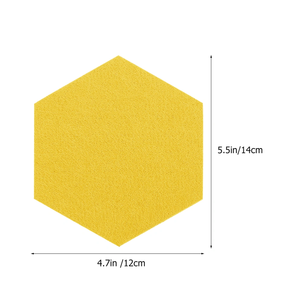 10pcs Felt Acoustic Panels Hexagon Sound Panels For Recording Studio Memo Board