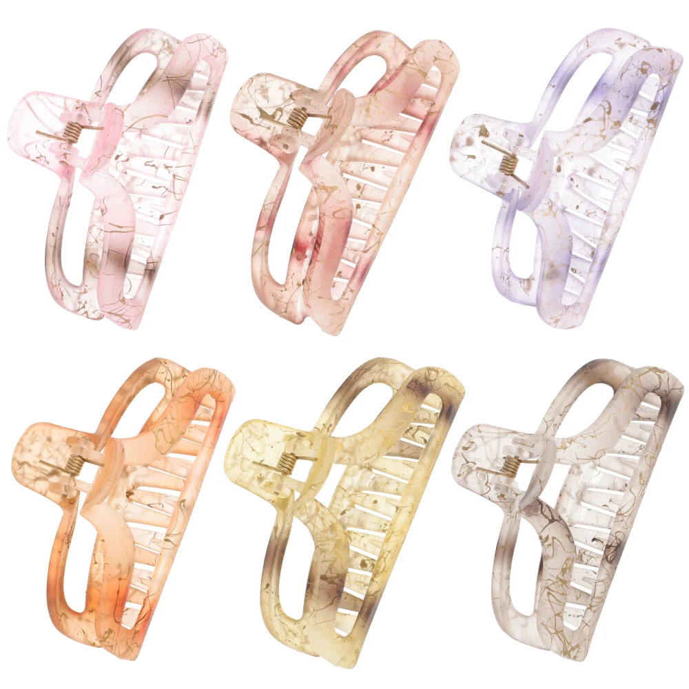 6pcs Hair Claw Clips Hair Claw Clamp Jaw Clips Hair Styling Accessories for Women