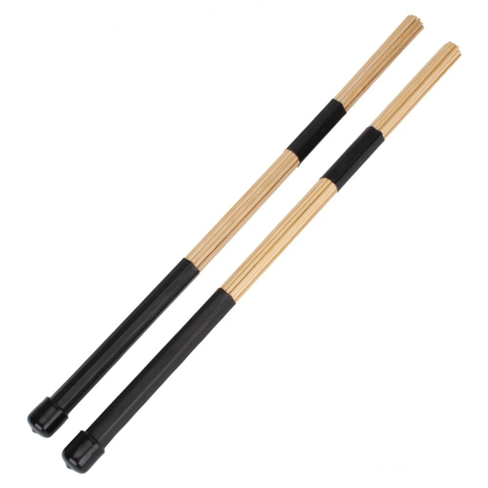 Pair of 40CM Bamboo Rod Drum Brushes Sticks for Jazz Folk Music