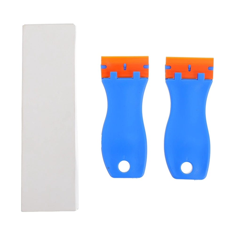 2Pcs Plastic Razor Scraper for Sticker Adhesive Label (with Replacement Heads)