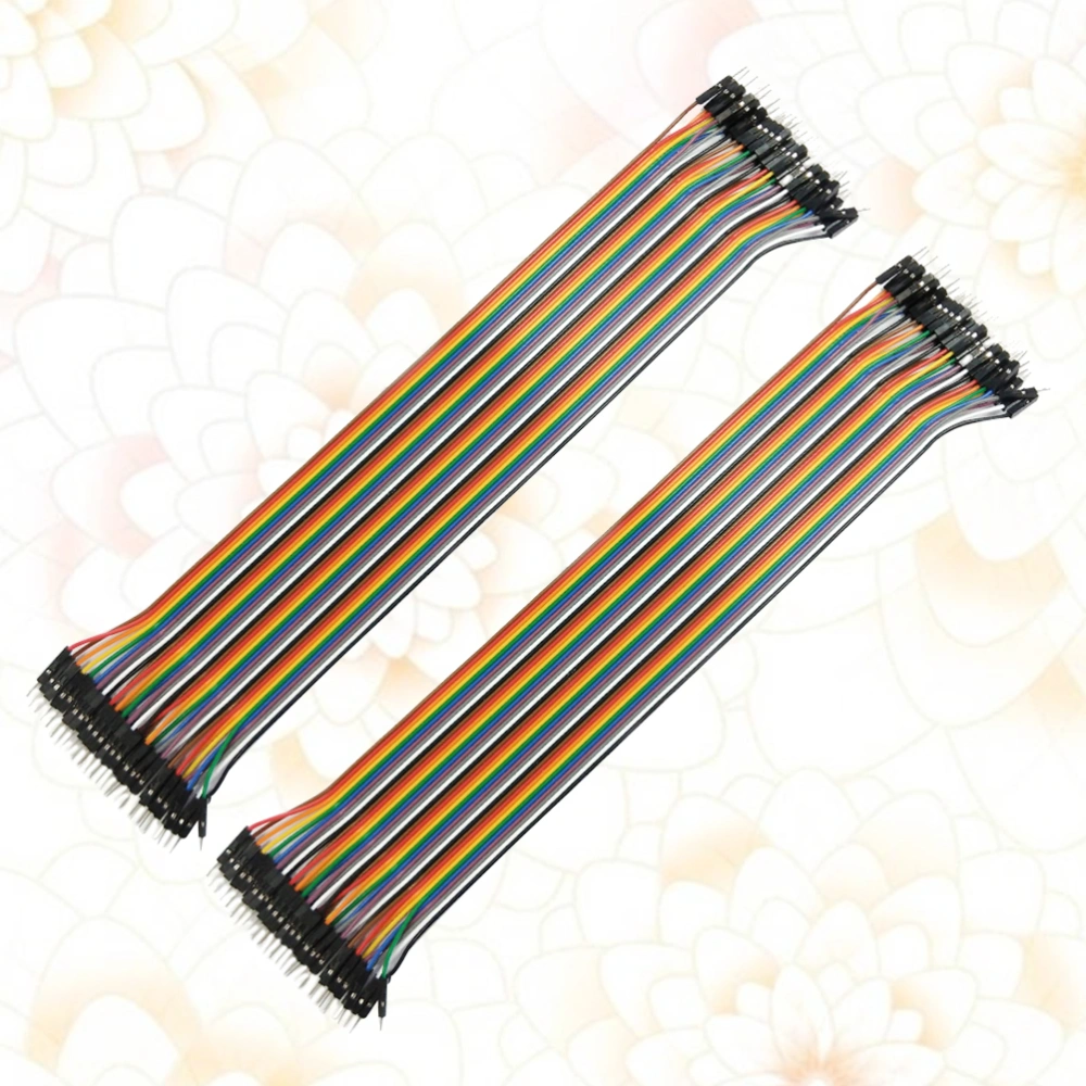 2Pcs 30cm 40Pin Female to Female Breadboard Jumper Wires Ribbon Cables