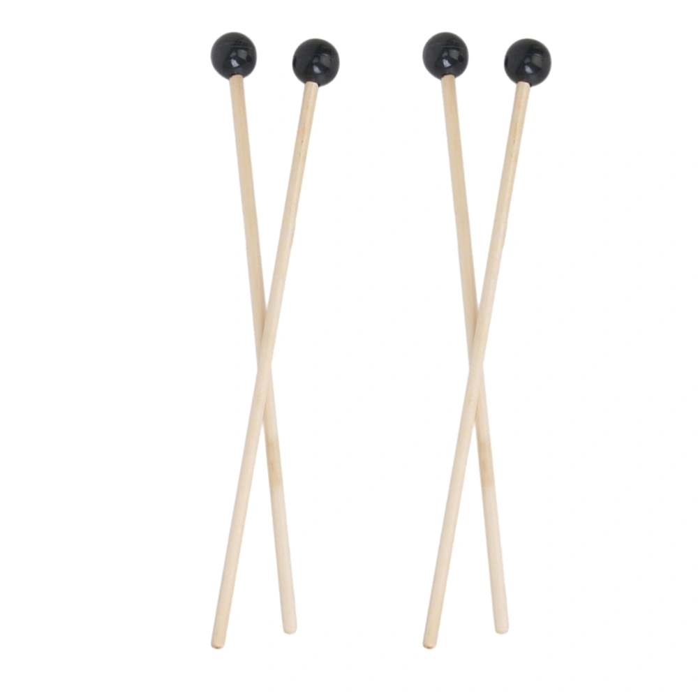 4pcs Marimba Drumsticks Rubber Mallet Percussion with Wood Handle for Women Men Children Adults