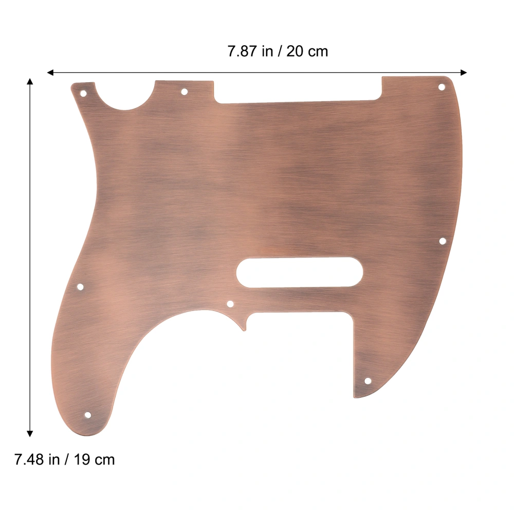 Tl Electric Guitar Pickguard Guard Handmade Portable Pickup Hole Caster Scratch Plate (Light Brown)