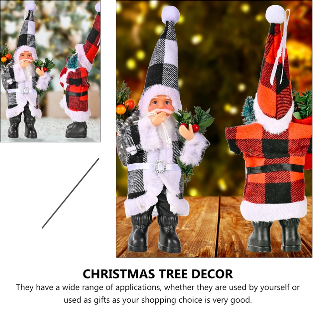 2Pcs Lovely Home Pendants Santa Pendants Christmas Decors (Assorted Color)