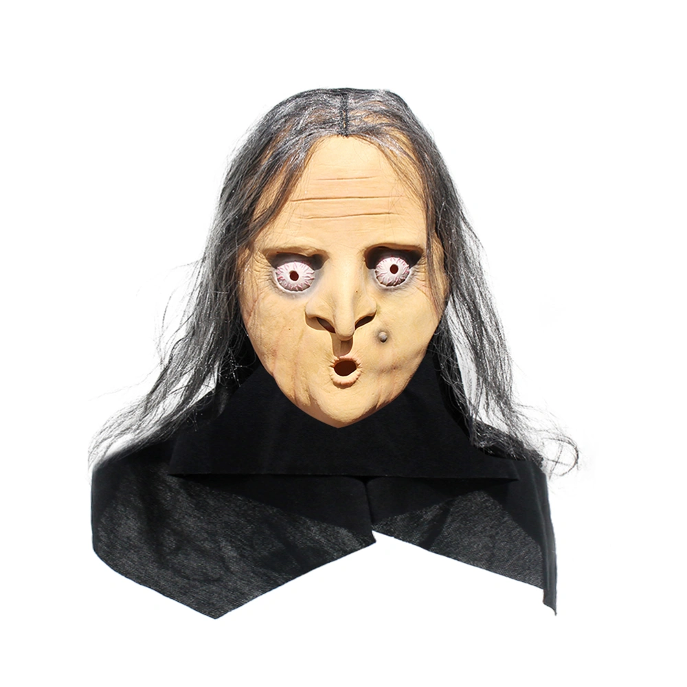 1 Pc Halloween Mask Fancy Emulsion Dress Party Props Headgear Head Cover for Men and Women (Witch)