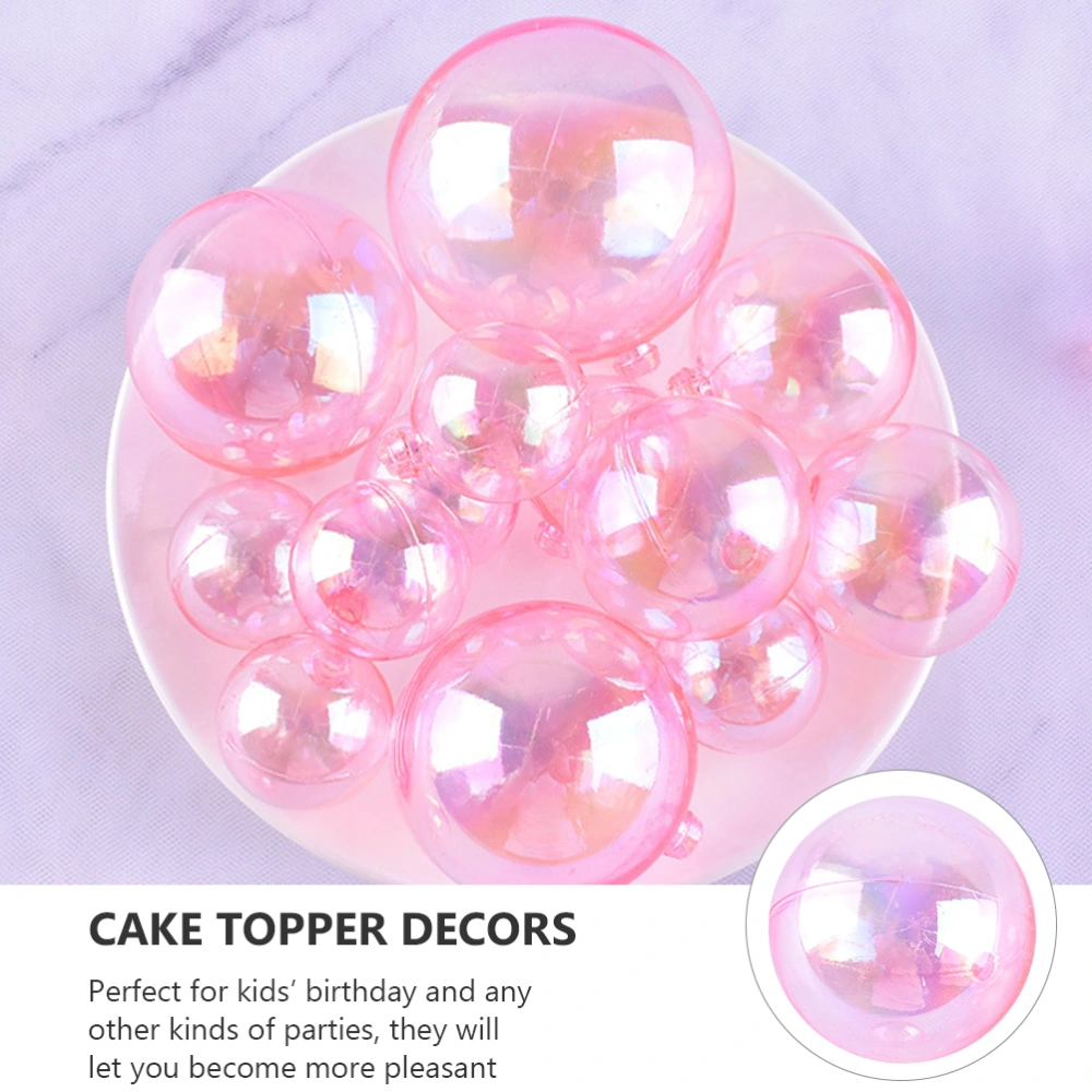 24 Pcs Ball-shaped Cake Decors Balls Cupcake Toppers Adorn Cake Topper Decors