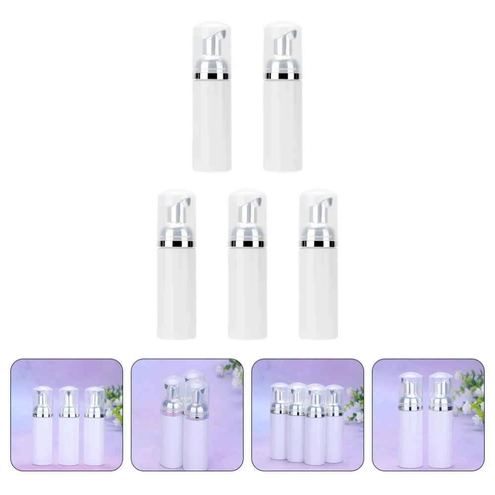 5pcs 60ml Empty Travel Foaming Dispensers Soap Shampoo Foaming Bottles