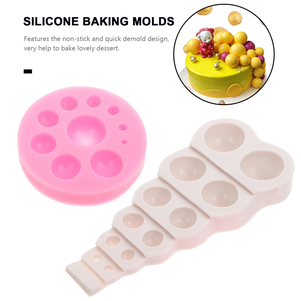 2Pcs Round Pearl Shaped Silicone Molds Chocolate Silicone Molds Kitchen Supplies