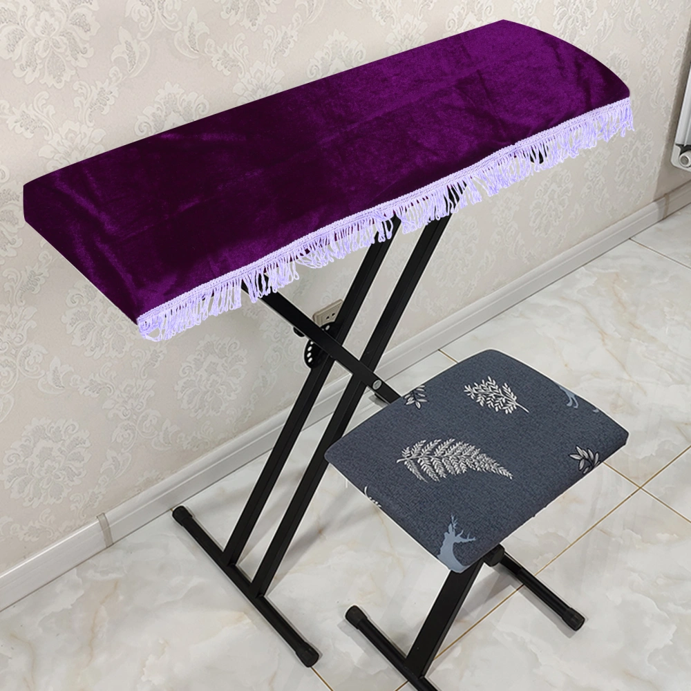 1Pc Electronic Piano Keyboard Cover Dust-proof Cover Fabric Cloth Cover (Purple)