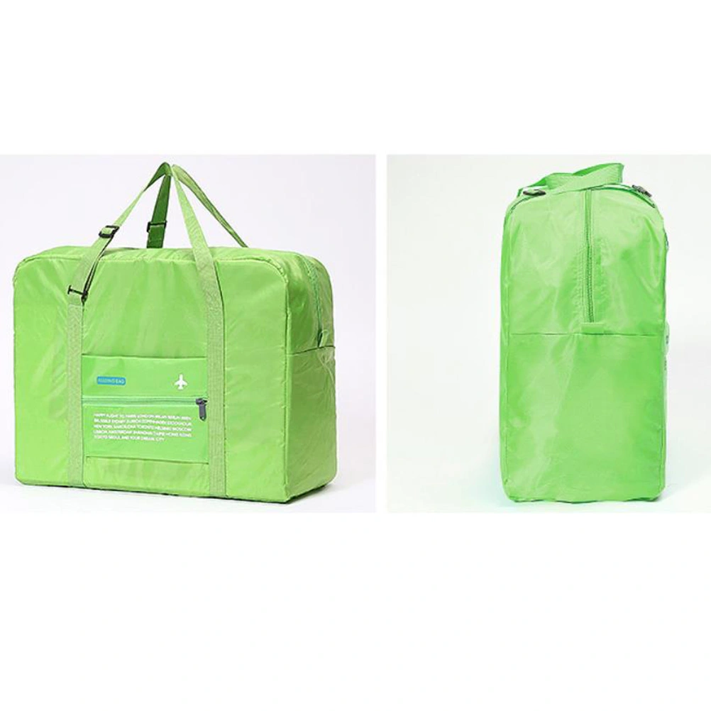 Polyester Waterproof Portable Travel Bag Large Capacity Packable Lightweight Foldable Hand Bag Luggage Duffle Bag for Fitness Shopping (Green)