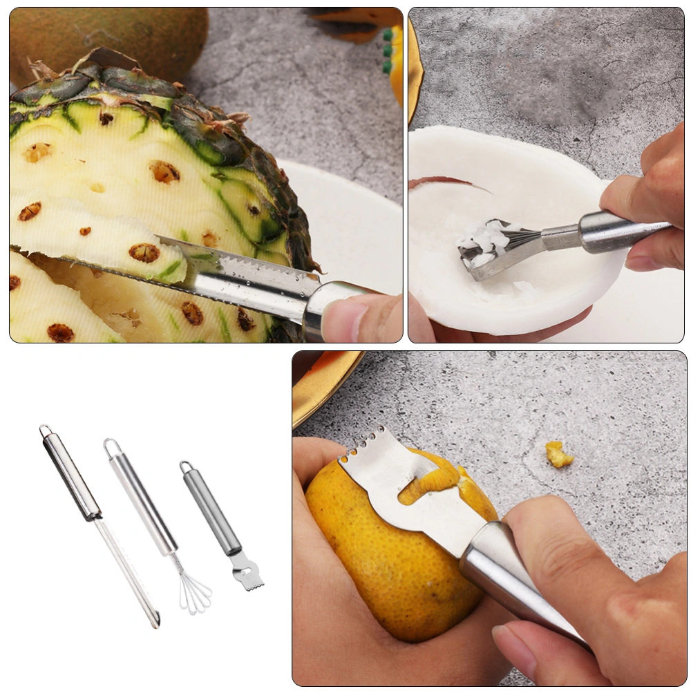 3 Pcs Stainless Steel Lemon Zester Lemon Grater Pineapple Grater Fruit Grater