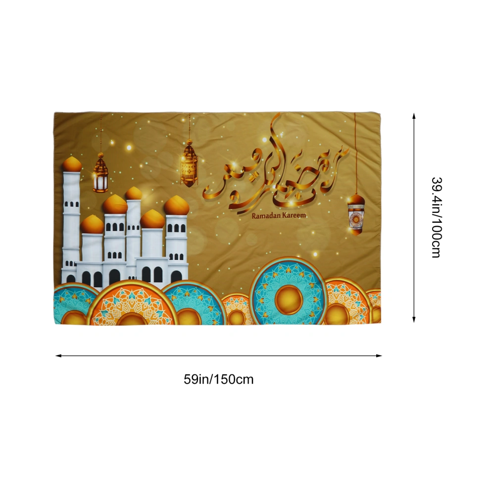 1Pc Ramadan Theme Hanging Cloth Muslim Background Cloth Tapestry Decor