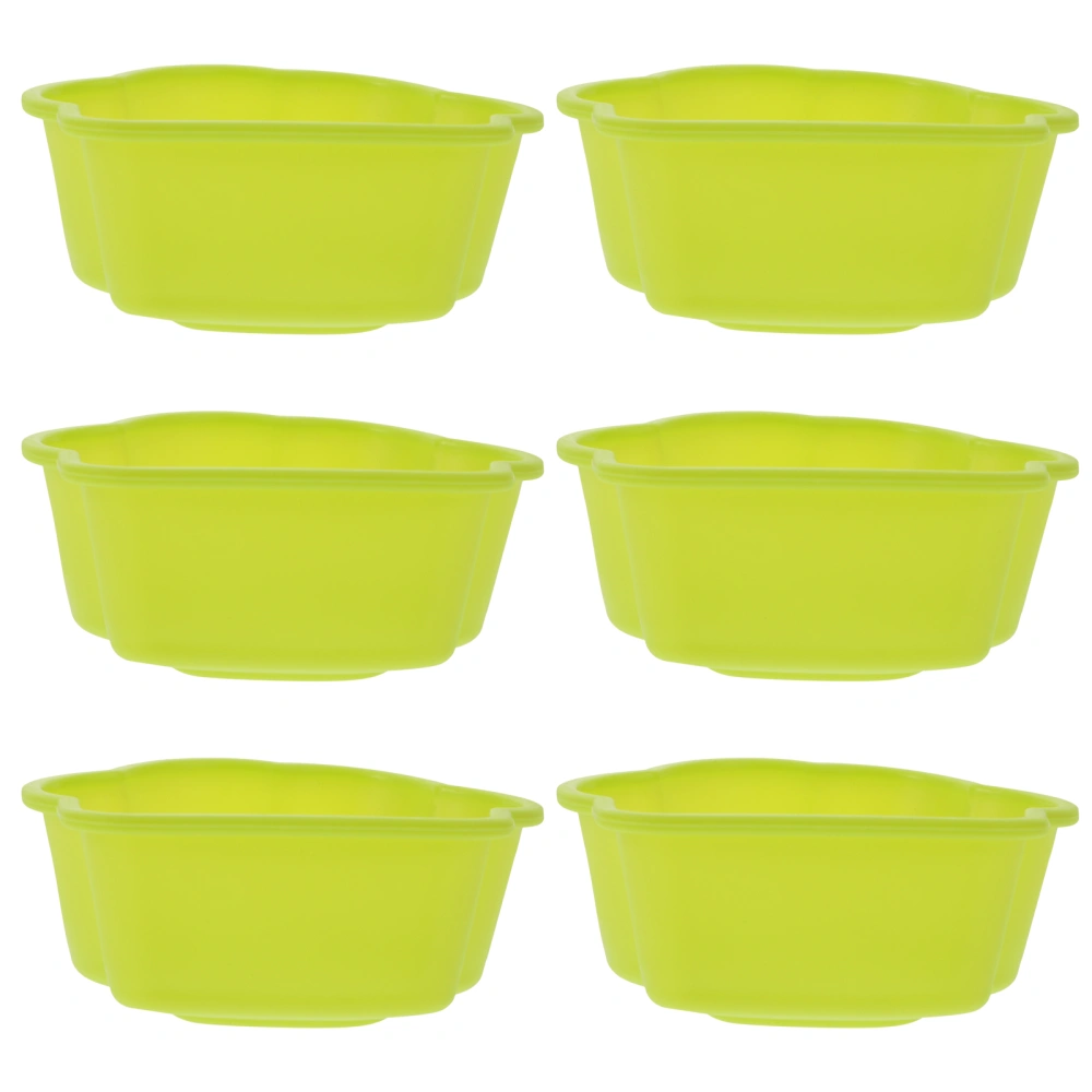 6pcs Silicone Cake Molds Cake Baking Molds Muffin Cups for Home (Random Color)