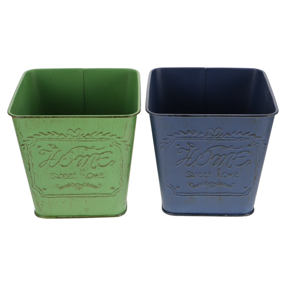 2pcs Delicate Flower Bucket Gardening Flowerpot Practical Plant Planting Bucket