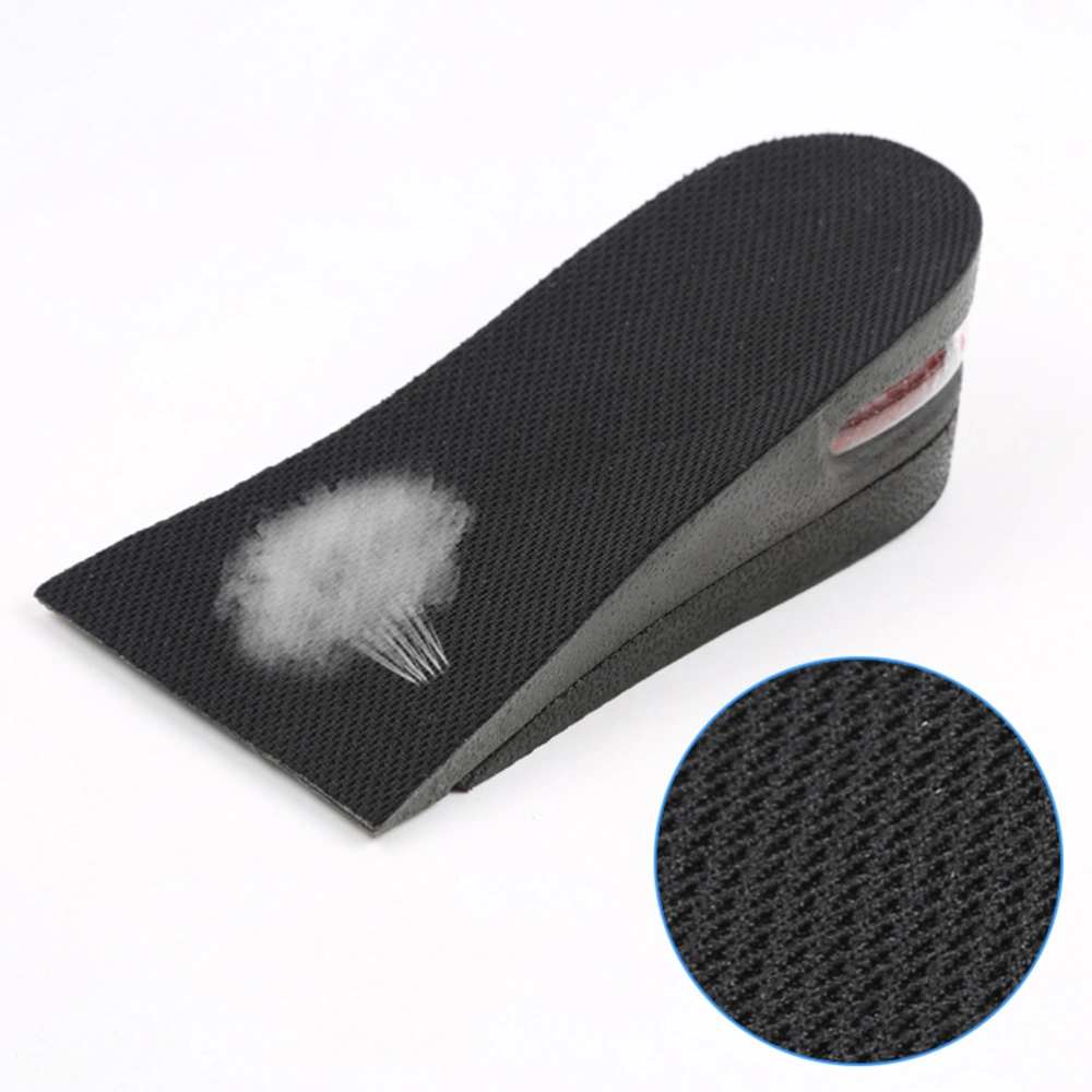 Thickened PU Half Insoles Comfortable Absorption Front Insole Shoe Pad Heelpiece Cushion (Black)