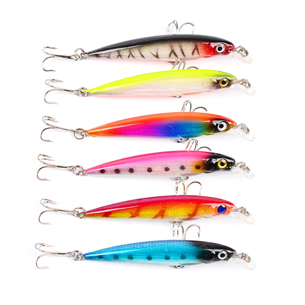 6pcs Classic Luya Fishing Lure Fishing Baits Useful Fishing Accessaries Fishing Tools for Outdoor Outside