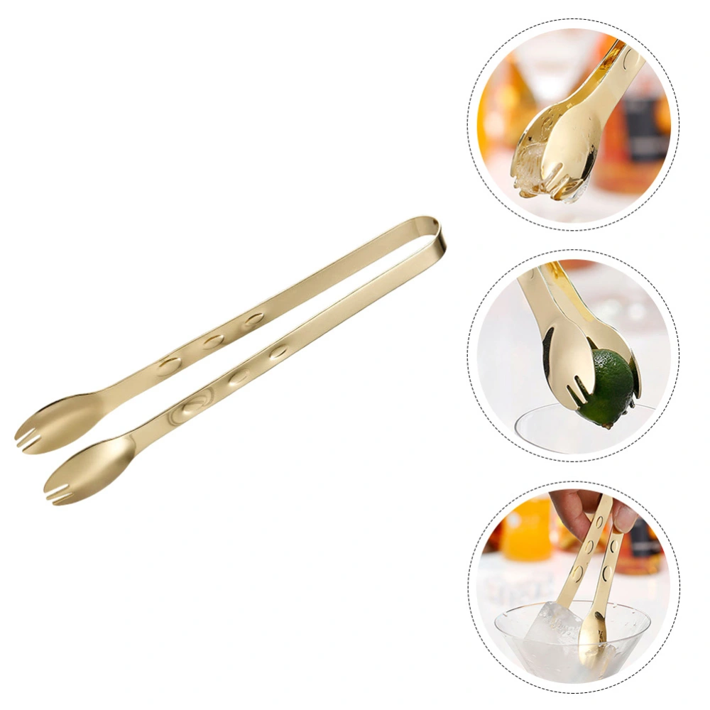 2pcs Stainless Steel Fruit Tongs Ice Cube Fruit Food Tongs Sugar Cube Tongs