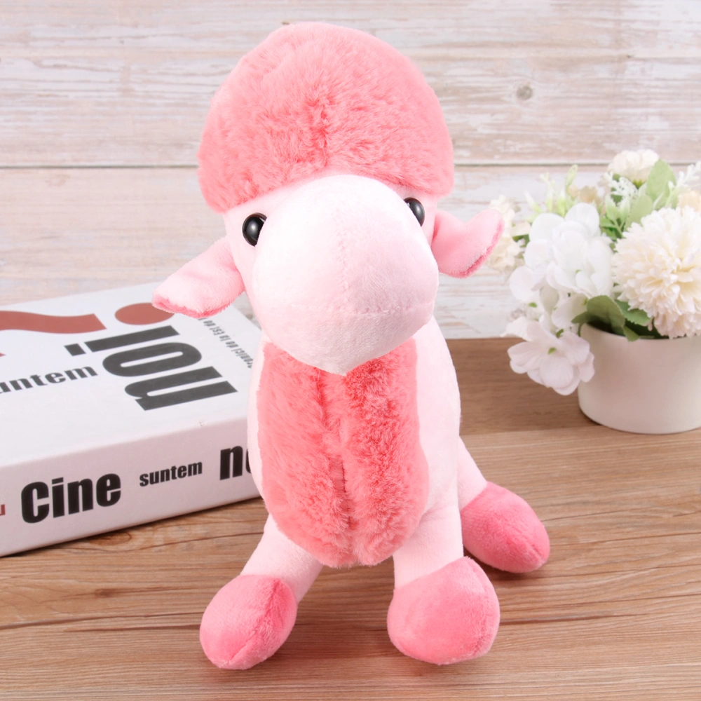 Stuffed Camel Doll Lovely Cartoon Plush Animal Toy Gift for Children Adults (Pink)