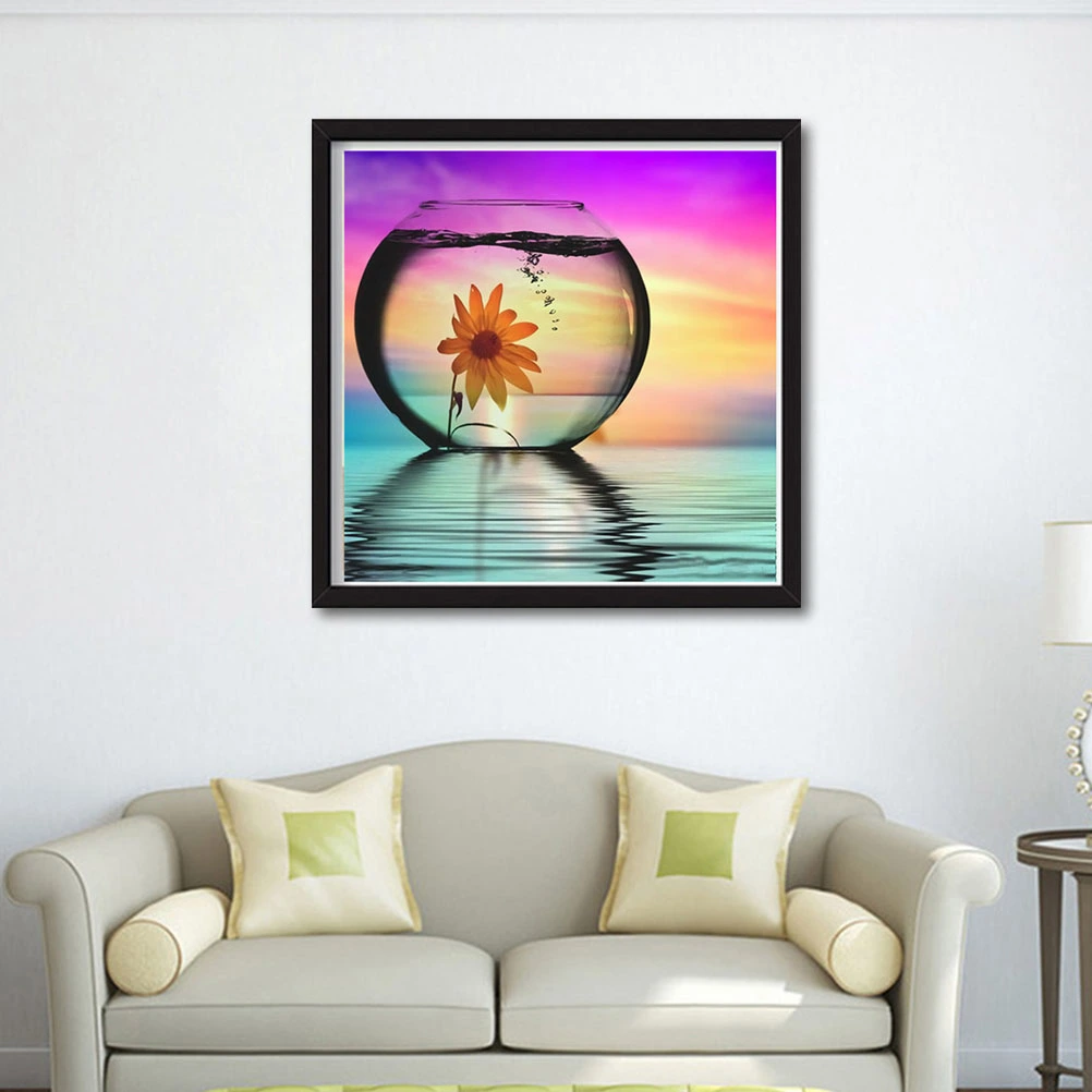 DIY Glass Diamond Embroidery Painting Handmade Wall Decoration Cross Stitch Printing Craft Kits
