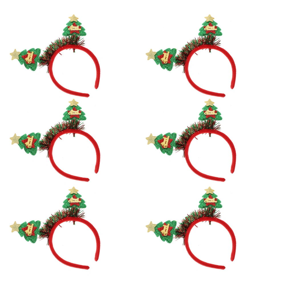 6pcs Christmas Themed Xmas Tree Festival Head Wear Xmas Party Props Kids Gifts