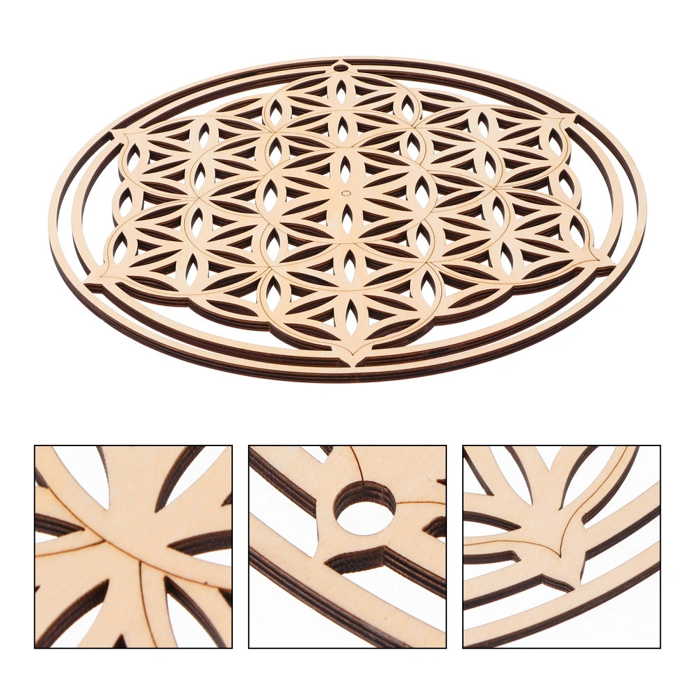 1PC Wooden Wall Hanging Decoration Geometric Pattern Meditation Wall Pendant