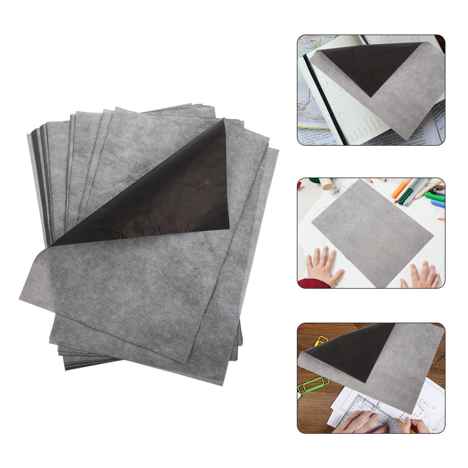 100 Sheets of Carbon Transfer Copy Paper One-side Transfer Paper A4 Carbon Paper