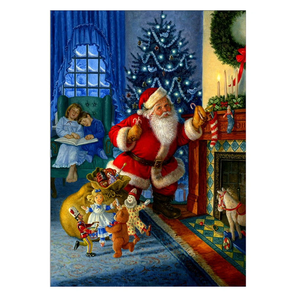 Santa Claus Beads Painting Crystals Rhinestone Beads Painting DIY Cross Stitch Kit for Home Wall Decor Craft Z320