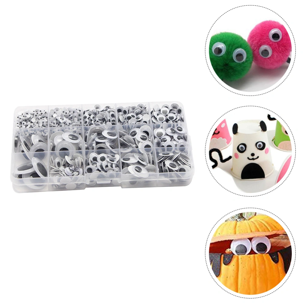 1 Box DIY Eyeball Stickers Plastic Eyeball Patches DIY Doll Crafts Supplies