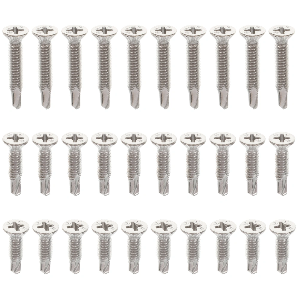 1 Set Self Drilling Screw Sheet Metal Screw Countersunk End Drilling Screw