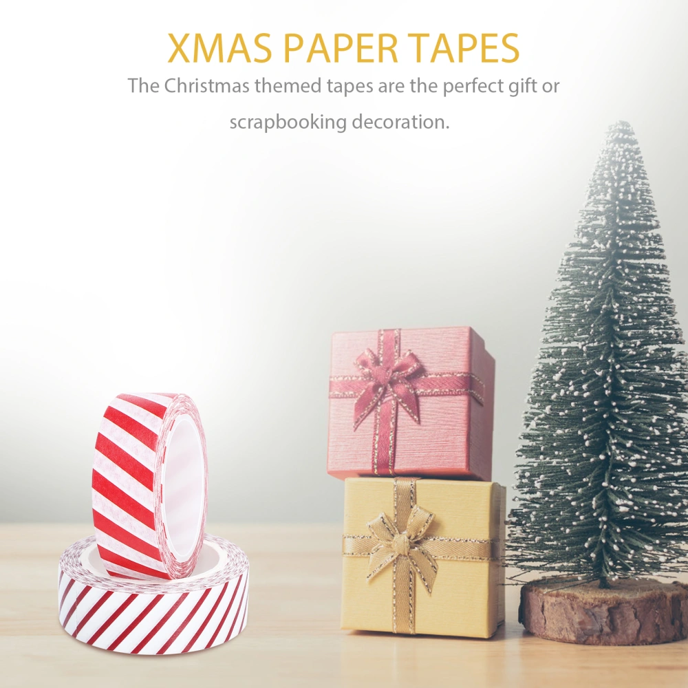 10Rolls Christmas Themed Tapes Journaling Paper Tapes School Office Supplies