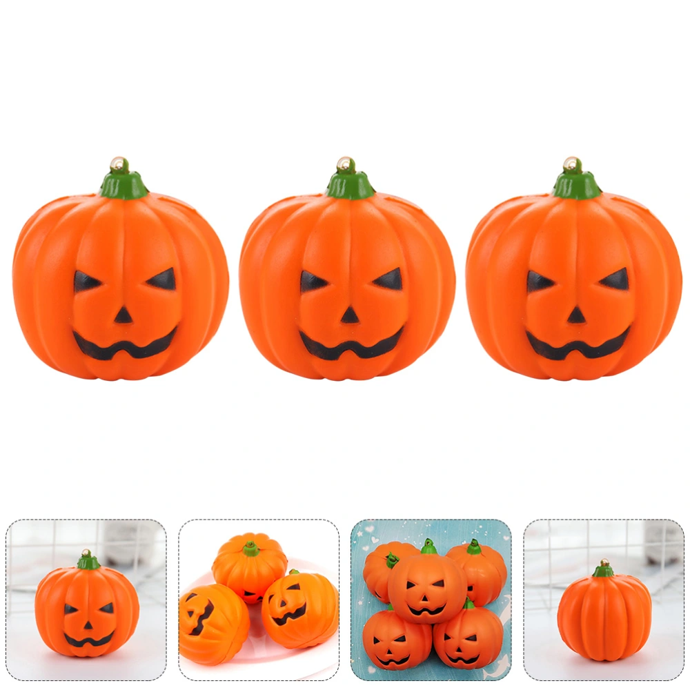 5Pcs Halloween Decorations Ornaments Pumpkin Squeeze Toys Elastic Toys