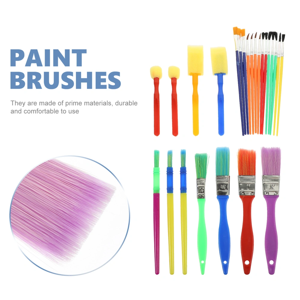 1 Set of Art Painting Brushes Students Paint Brushes Acrylic Painting Supplies