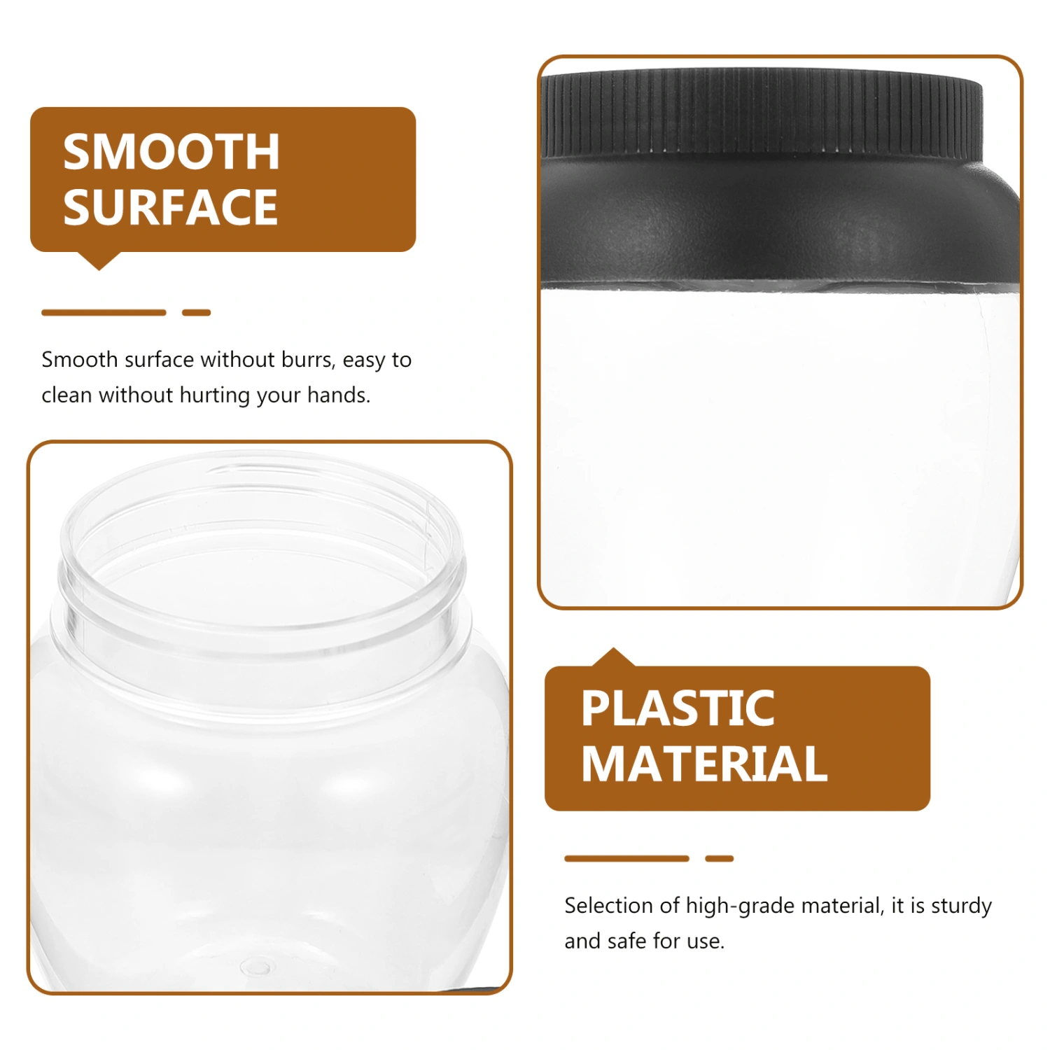 2Pcs Household Fermentation Jar Transparent Pickle Jar Plastic Fermenting Jar Pickle Container