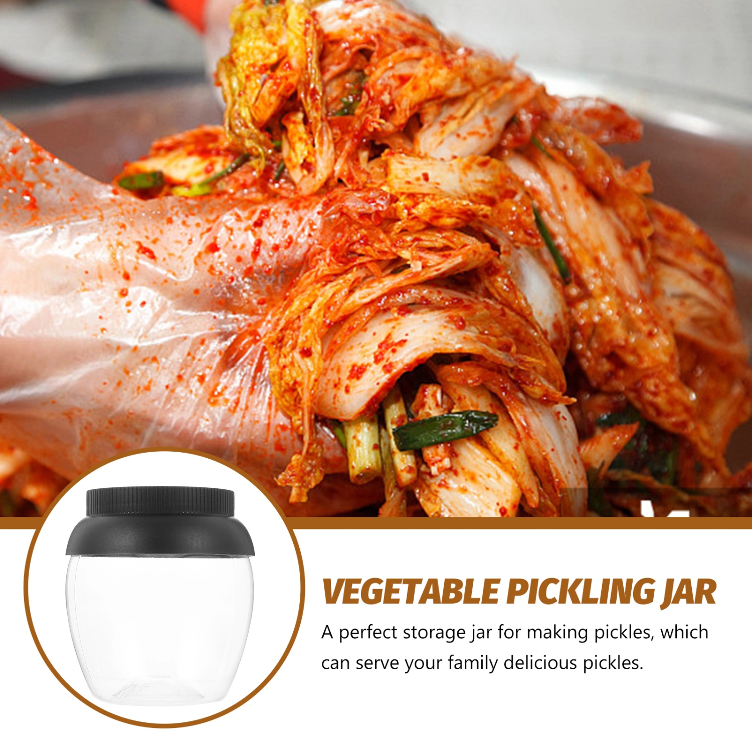 2Pcs Household Fermentation Jar Transparent Pickle Jar Plastic Fermenting Jar Pickle Container