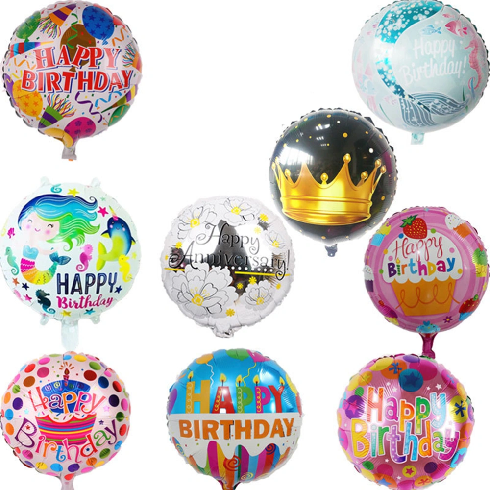 15pcs 18inch Foil Balloons Round Mylar Helium Balloon Party Decorations Supplies