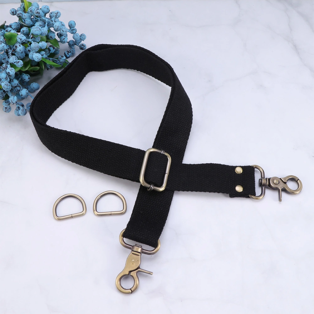 1PC Shoulder Strap Adjustable Canvas Replacement Belt Crossbody Handbag Purse Strap 3.2cm Black