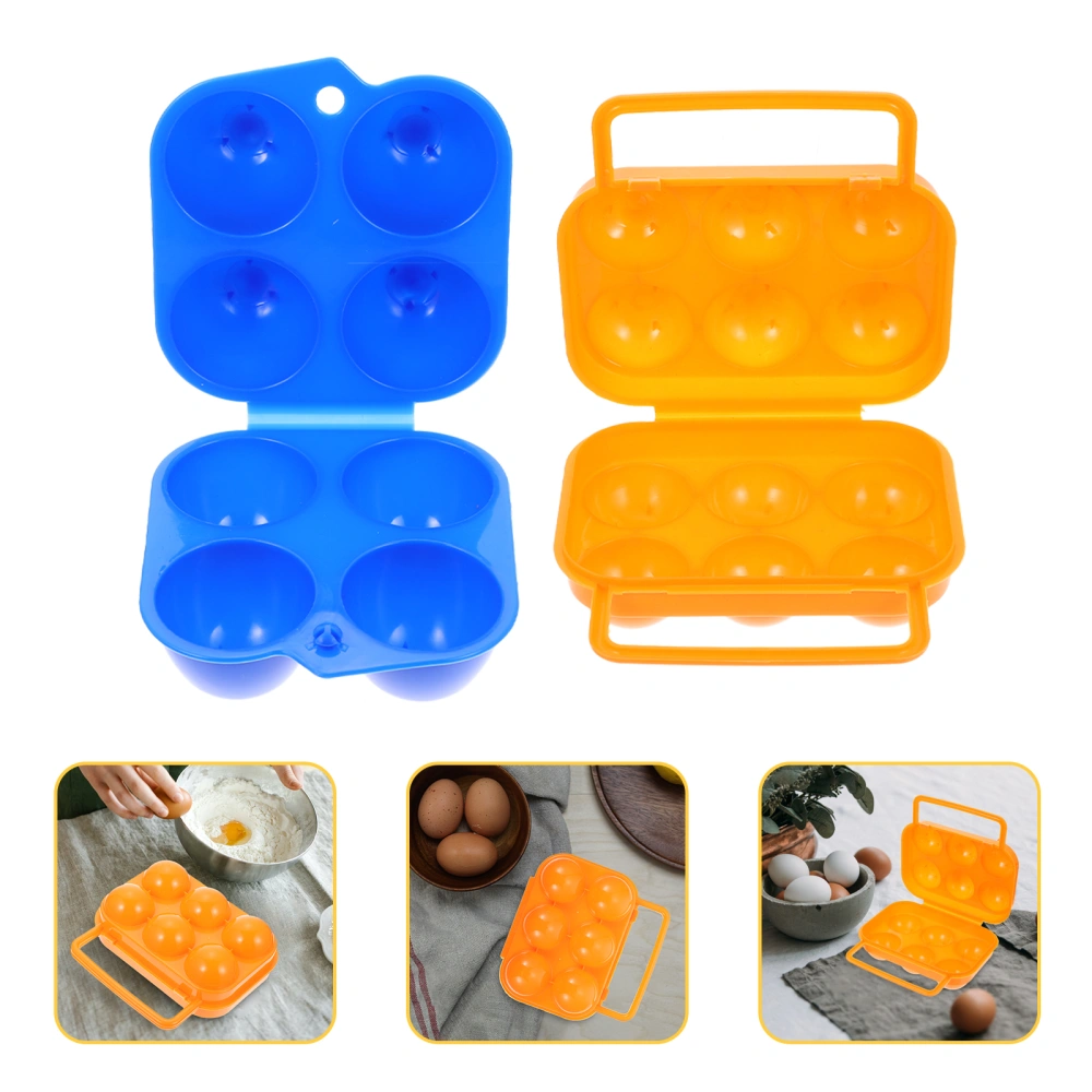 2Pcs Outdoor Camping Eggs Storage Box Easter Eggs Carry Holder Random Color