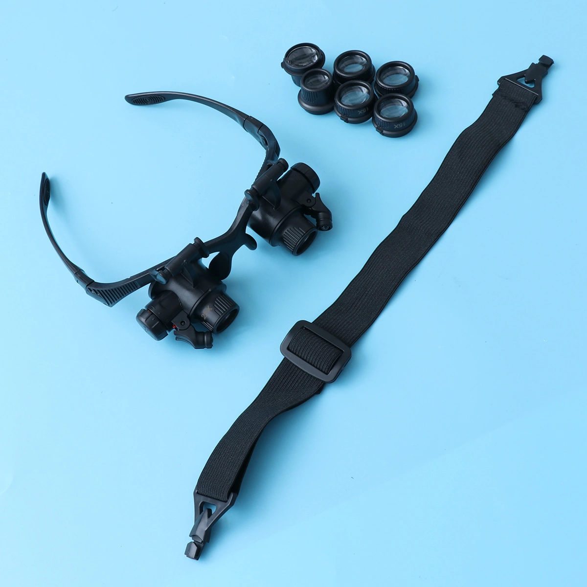 10X 15X 20X 25X Double Eye Jeweler Watch Repair Magnifying Glasses with Light Loupe Jeweler Magnifying Glasses Tool Set