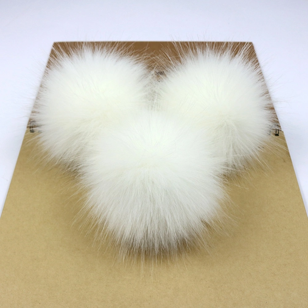 12pcs 10cm Rubber Band Faux Fur Fluffy Pompom Ball for Hats Shoes Scarves Bag Charms Accessories(12 Collective Packing, 1-10 Grams)