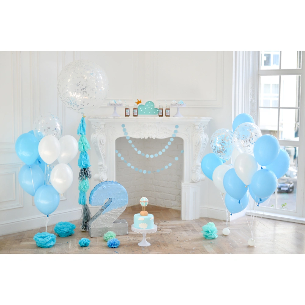 2nd Birthday Photography Backdrop 3D Balloons Photo Studio Background Cloth Wall Props 5x3ft (1829)