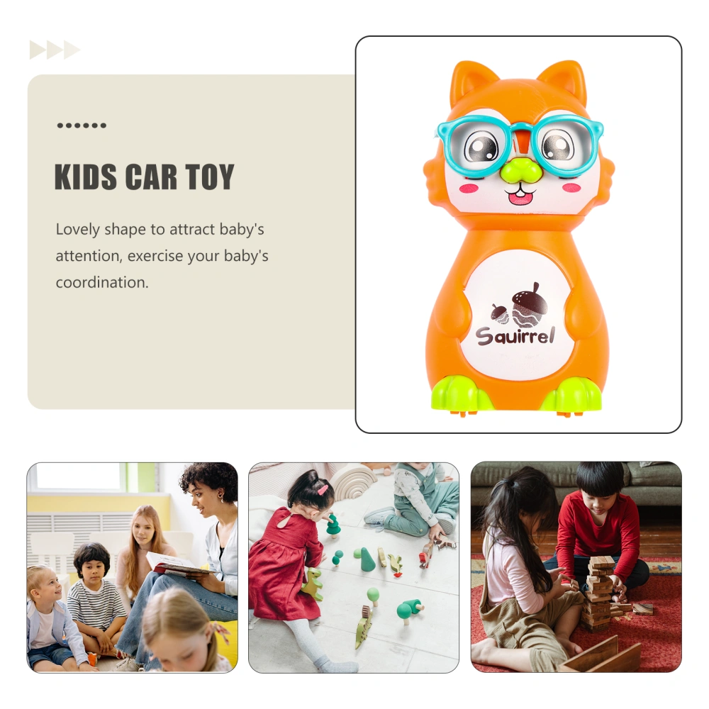 3Pcs Cartoon Press-type Car Toys Kids Car Toys Squirrel Shaped Slide Car Boy Girl Car Toys