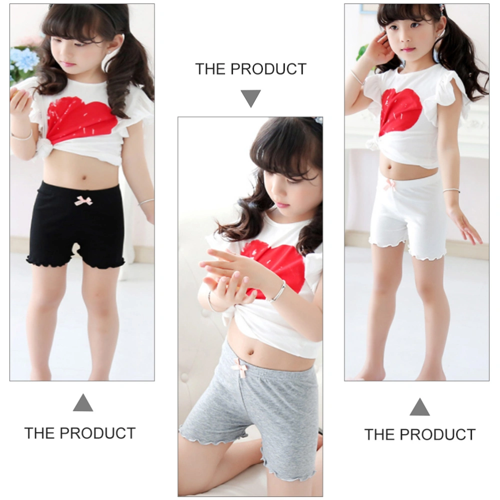 4pcs Safety Pants Bow Summer Thin Pants Anti-emptied Shorts for Kids