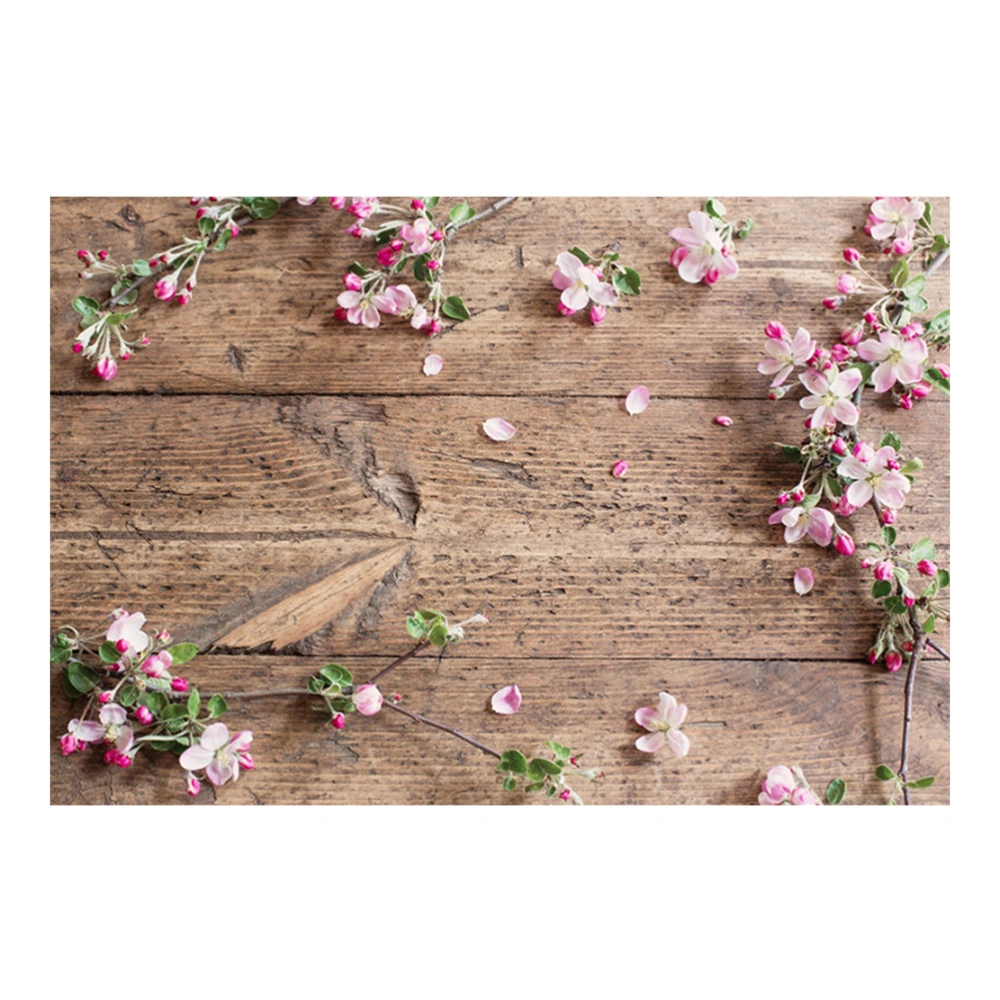 1pc Flowers Plank Printed Backdrop Cloth Spring Background Photography Prop Studio Decoration