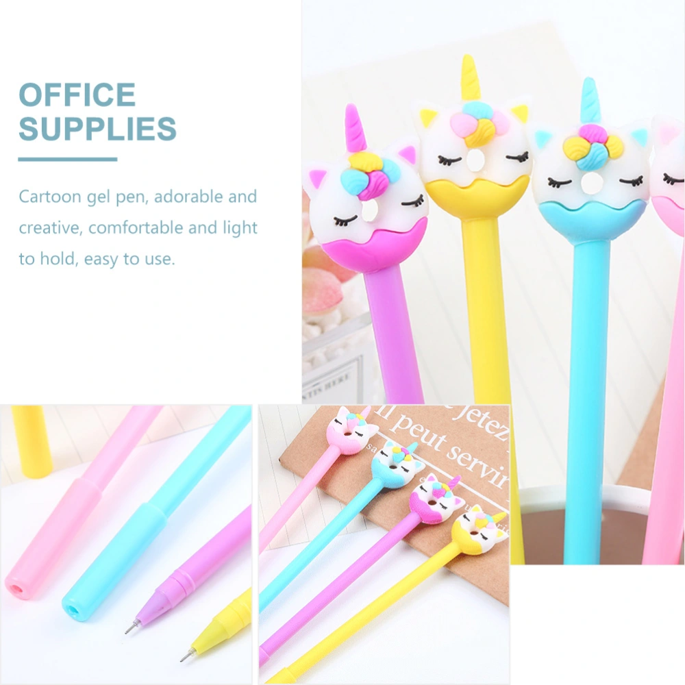 12Pcs Lovely Writing Pens Adorable Unicorn Design Pens Students Neutral Pens Office Supplies