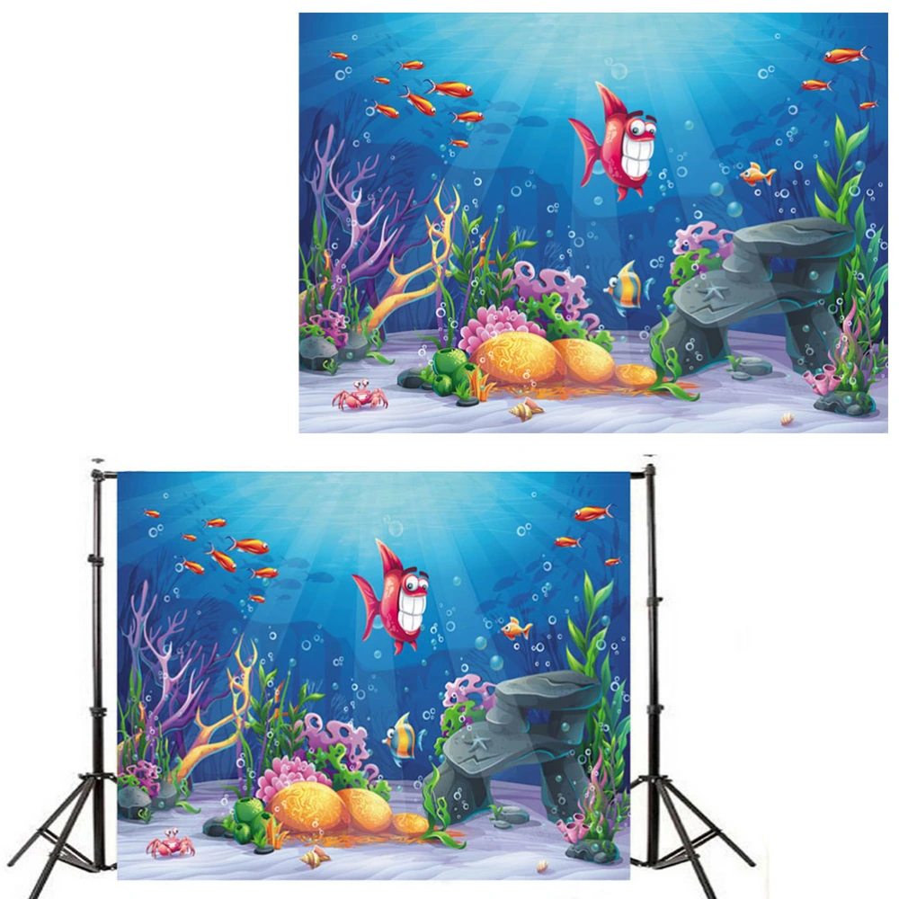 1pc 90x150cm 3D Photographic Backdrop Sea World Cartoon Underwater World Backdrop for Store Photographic Studio (2467)